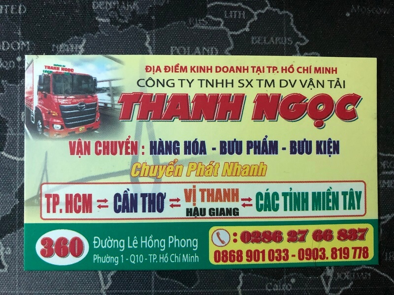 Chành xe gửi hàng Thanh Ngọc Sài Gòn-Cần Thơ-Vị Thanh, 360 Lê Hồng Phong, Phướng 1, Quận 10, 360 Lê Hồng Phong, Phường 1, Quận 10, Thành phố Hồ Chí Minh