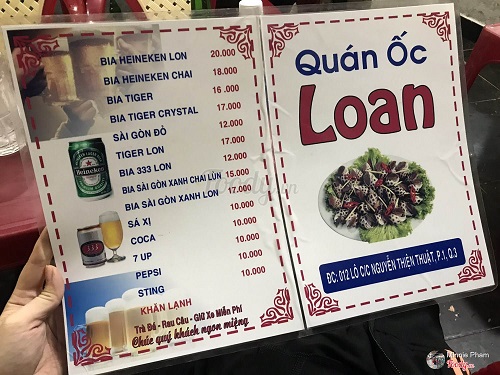Quán Ốc Loan - Quận 3, 012 Chung Cư nguyễn Thiện thuật Nguyễn Thiện Thuật, Phường 1, Quận 3, Thành phố Hồ Chí Minh