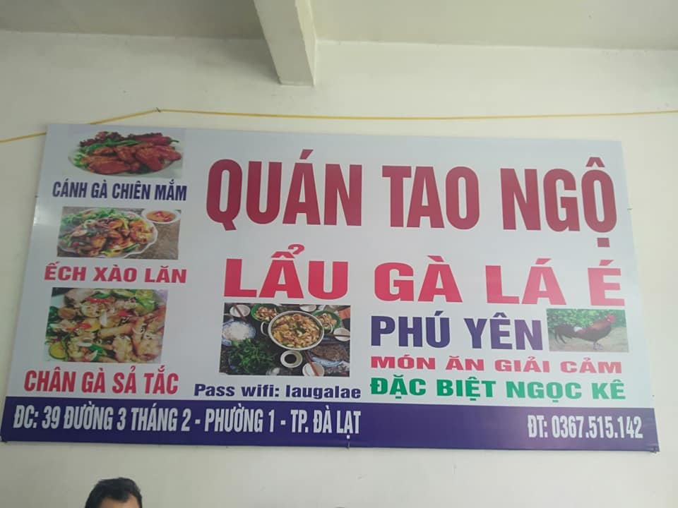 Lẩu Gà Lá É Phú Yên - Tao Ngộ, 39 Đường 3 Tháng 2, Phường 1, Thành phố Đà Lạt, Tỉnh Lâm Đồng
